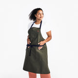 Hedley & Bennett · The Big Apron - Olive Green with Navy Straps | socius design in Rochester, MN