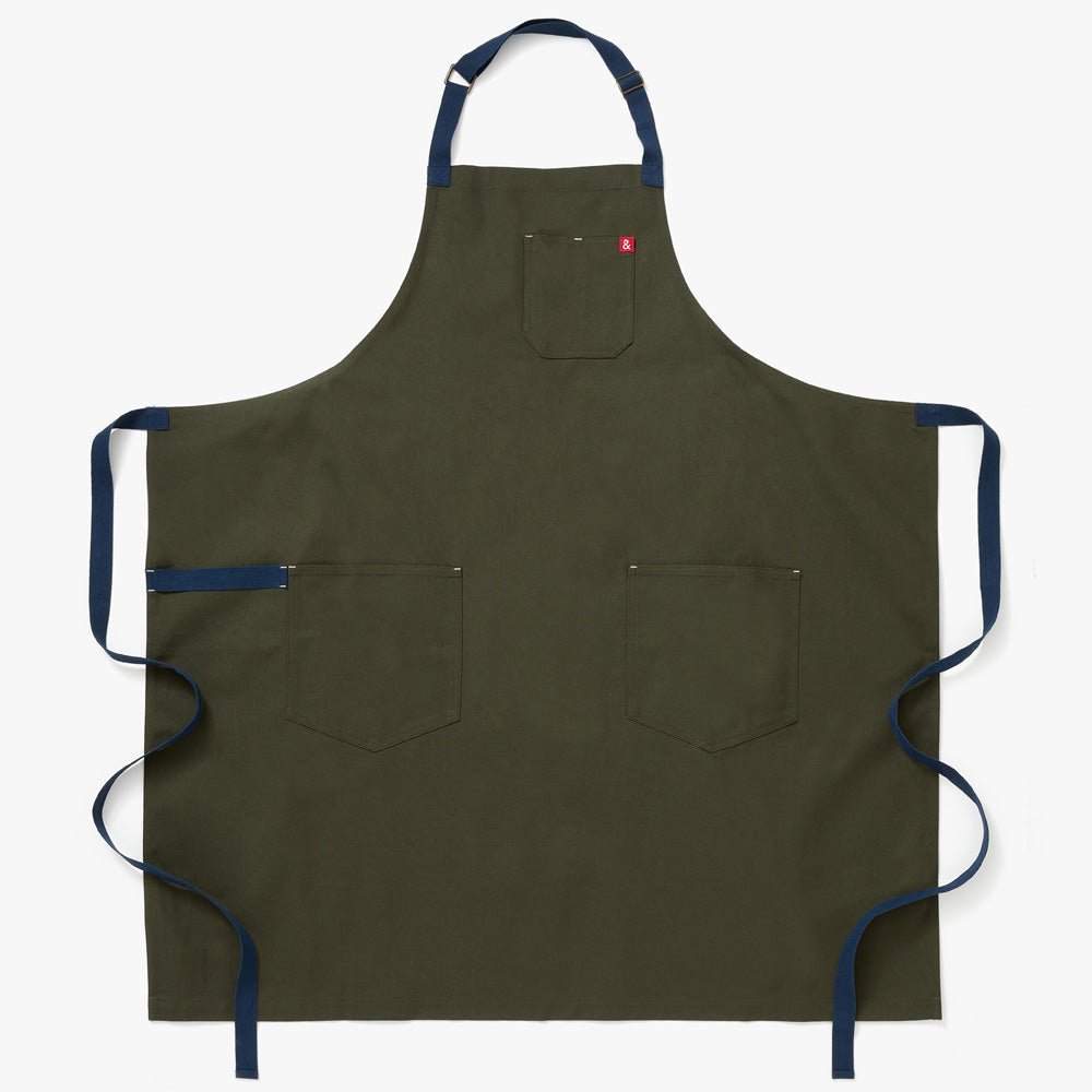 Hedley & Bennett · The Big Apron - Olive Green with Navy Straps | socius design in Rochester, MN