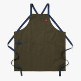 Hedley & Bennett · The Crossback Apron - Olive Green Navy Straps | socius design in Rochester, MN