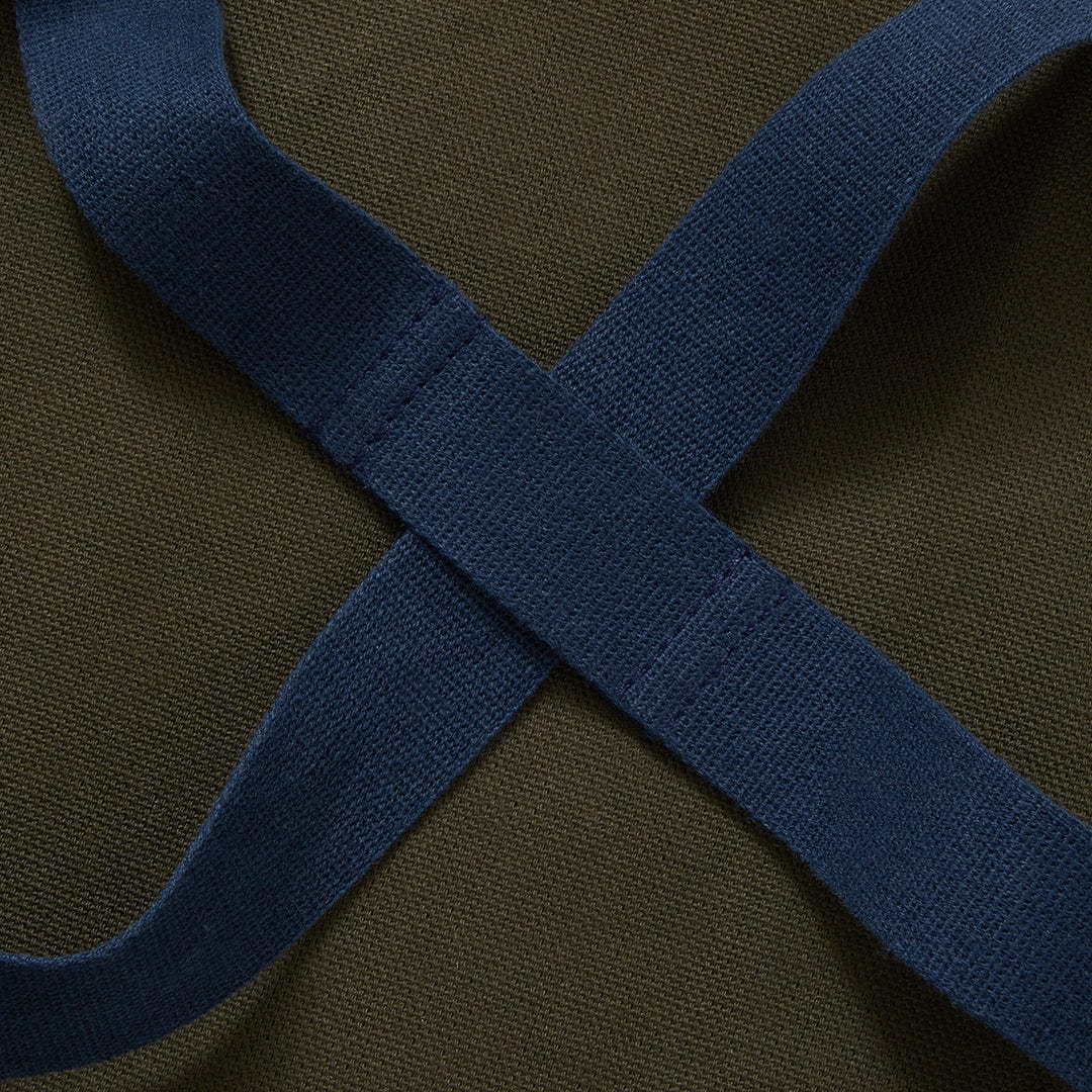 Hedley & Bennett · The Crossback Apron - Olive Green Navy Straps | socius design in Rochester, MN