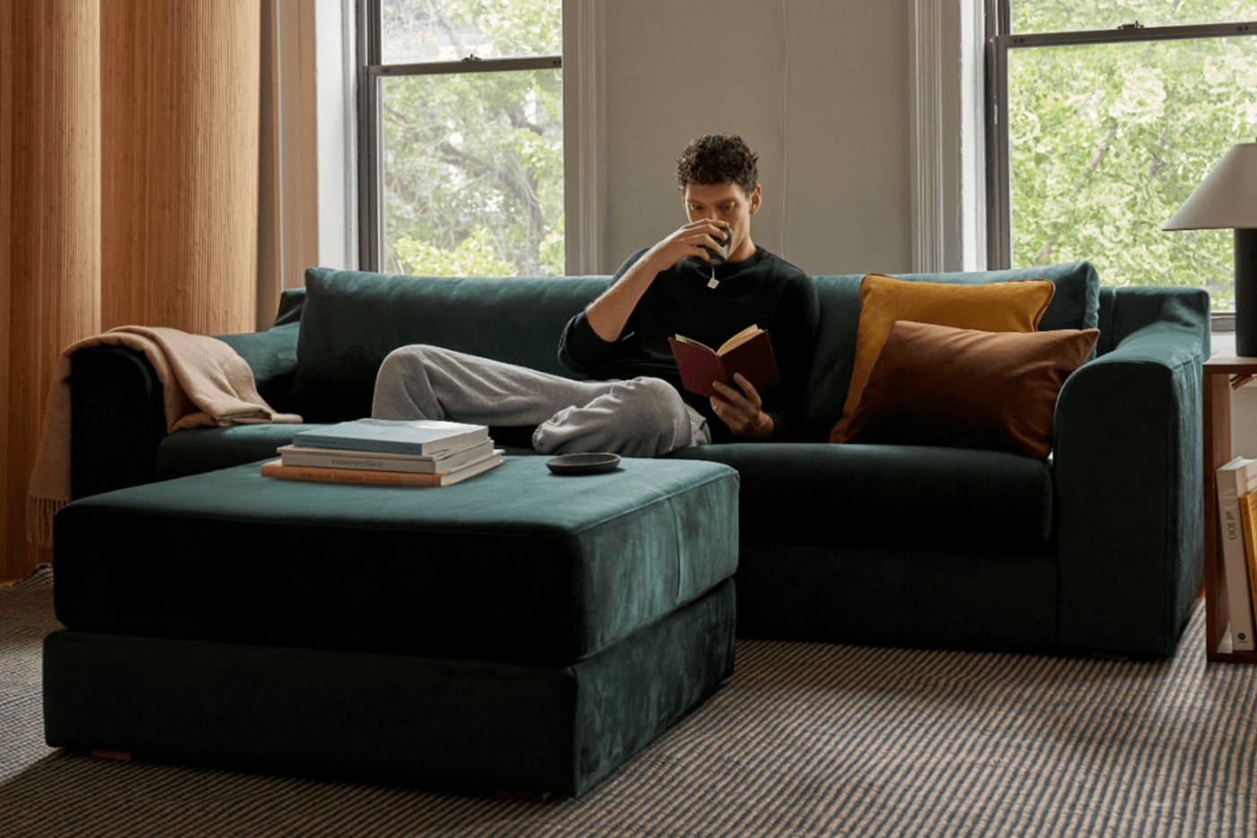 Sabai Design · The Elevate Ottoman in Cactus Leather | socius design in Rochester, MN