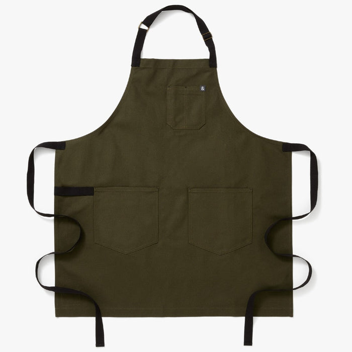 Hedley & Bennett · The Essential Apron - Olive Green Black Straps | socius design in Rochester, MN