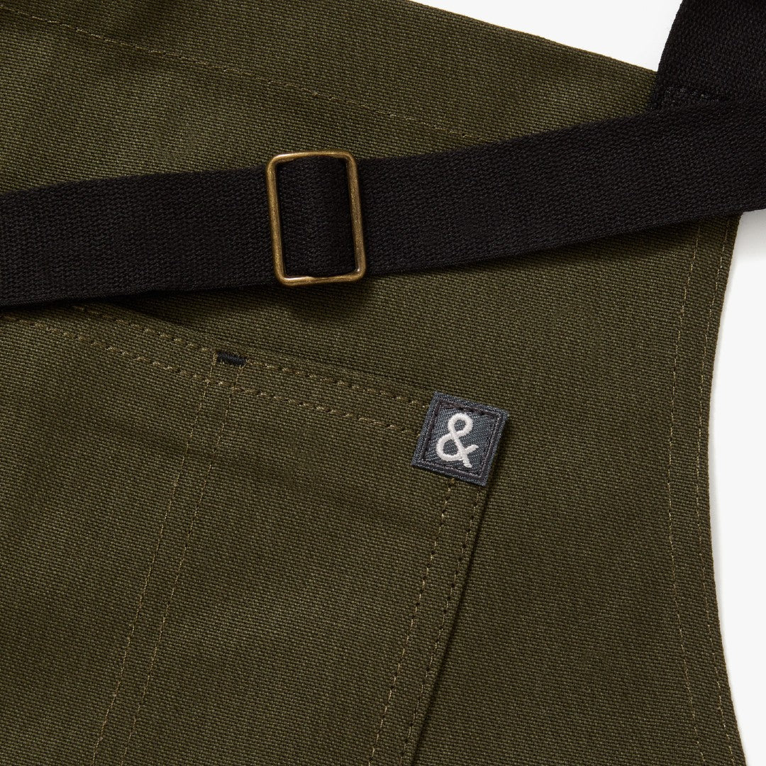 Hedley & Bennett · The Essential Apron - Olive Green Black Straps | socius design in Rochester, MN