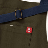Hedley & Bennett · The Essential Apron - Olive Green Navy Straps | socius design in Rochester, MN