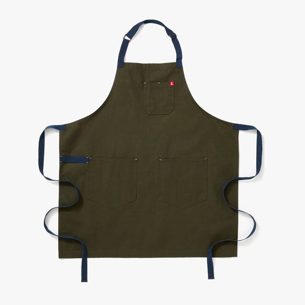 Hedley & Bennett · The Essential Apron - Olive Green Navy Straps | socius design in Rochester, MN