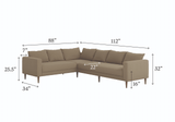 Sabai Design · The Essential Corner Sectional (6 Seat) in Recycled Velvet | socius design in Rochester, MN