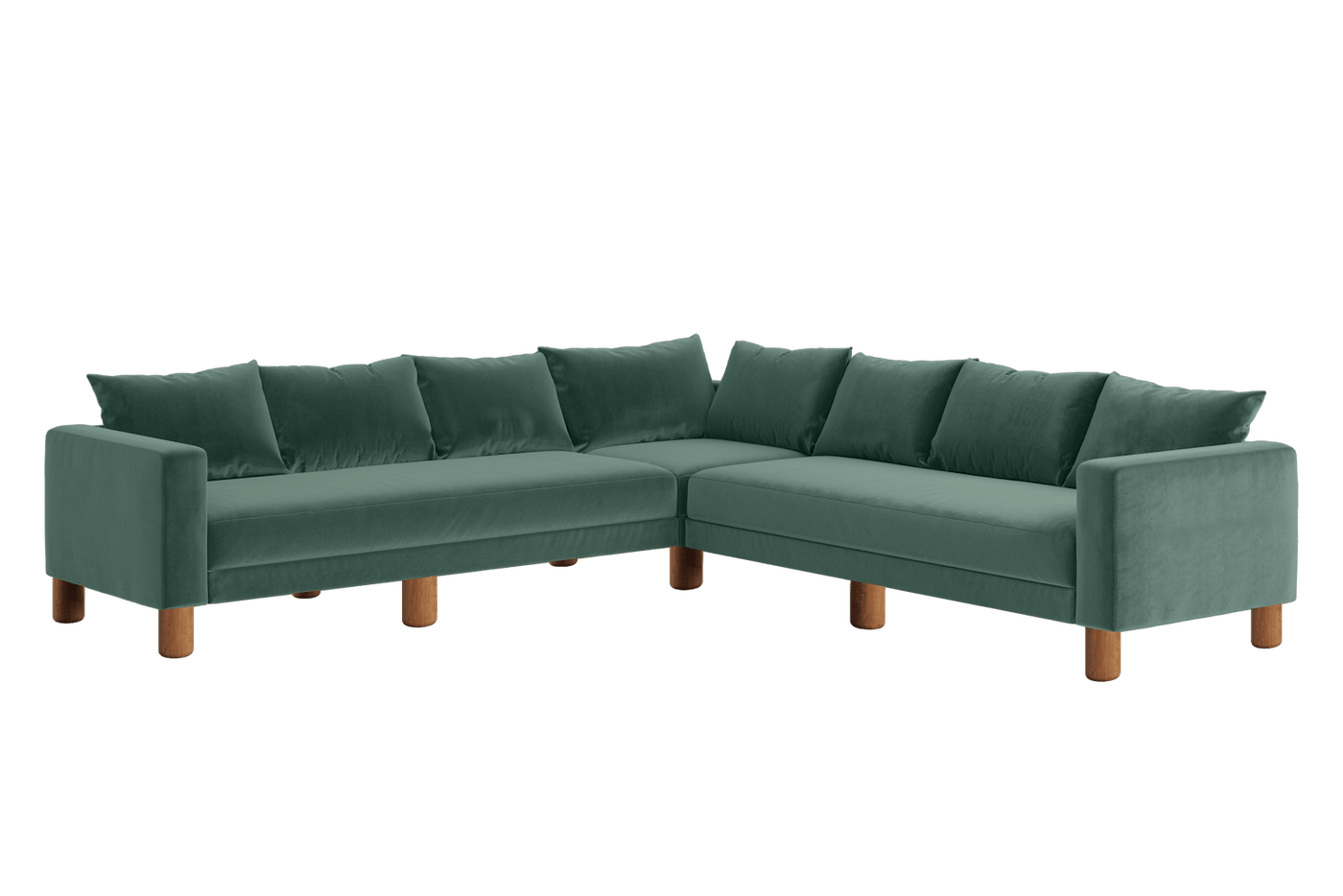 Sabai Design · The Essential Corner Sectional (7 Seat) in Recycled Velvet | socius design in Rochester, MN
