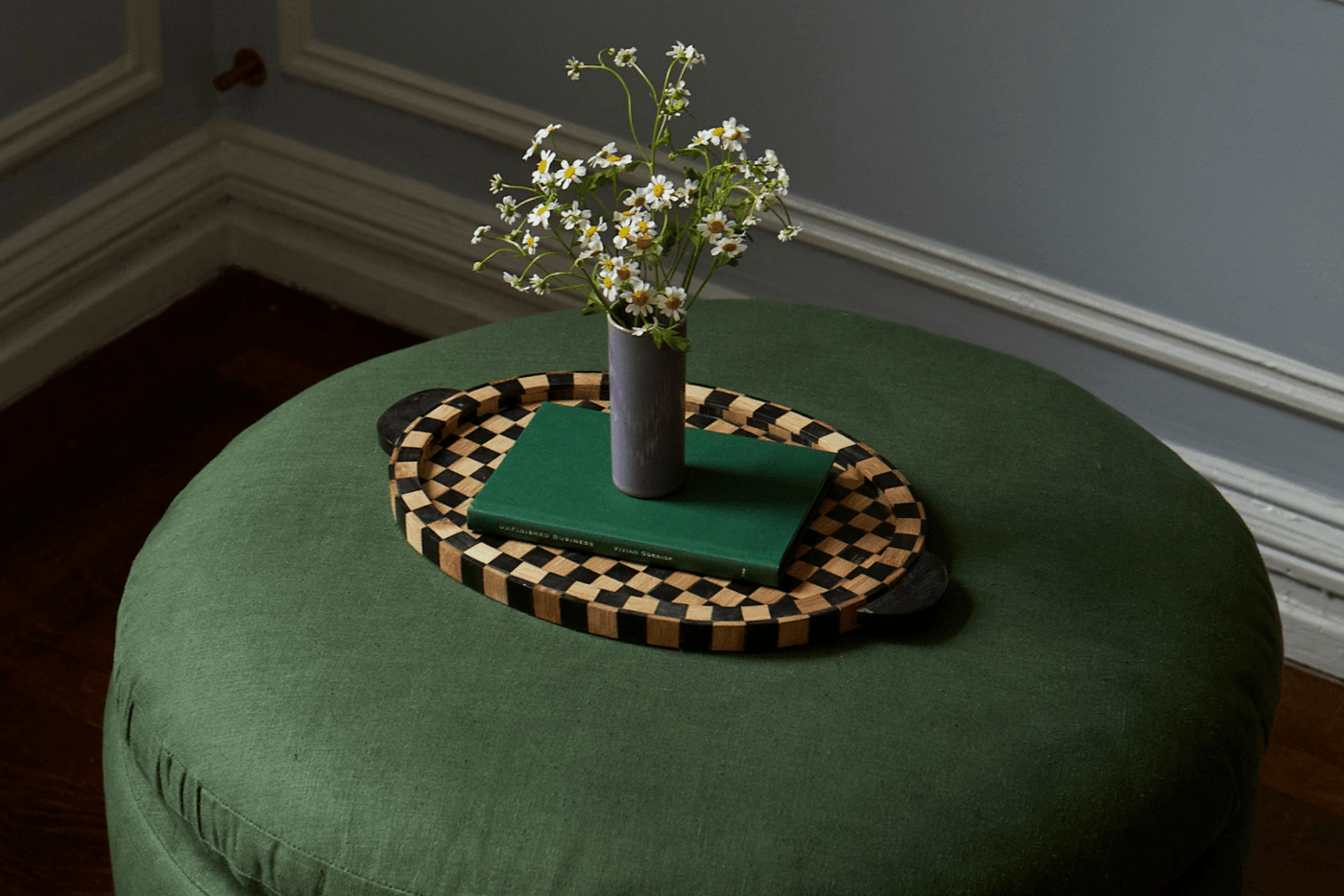 Sabai Design · The Evergreen Ottoman in Recycled Velvet | socius design in Rochester, MN
