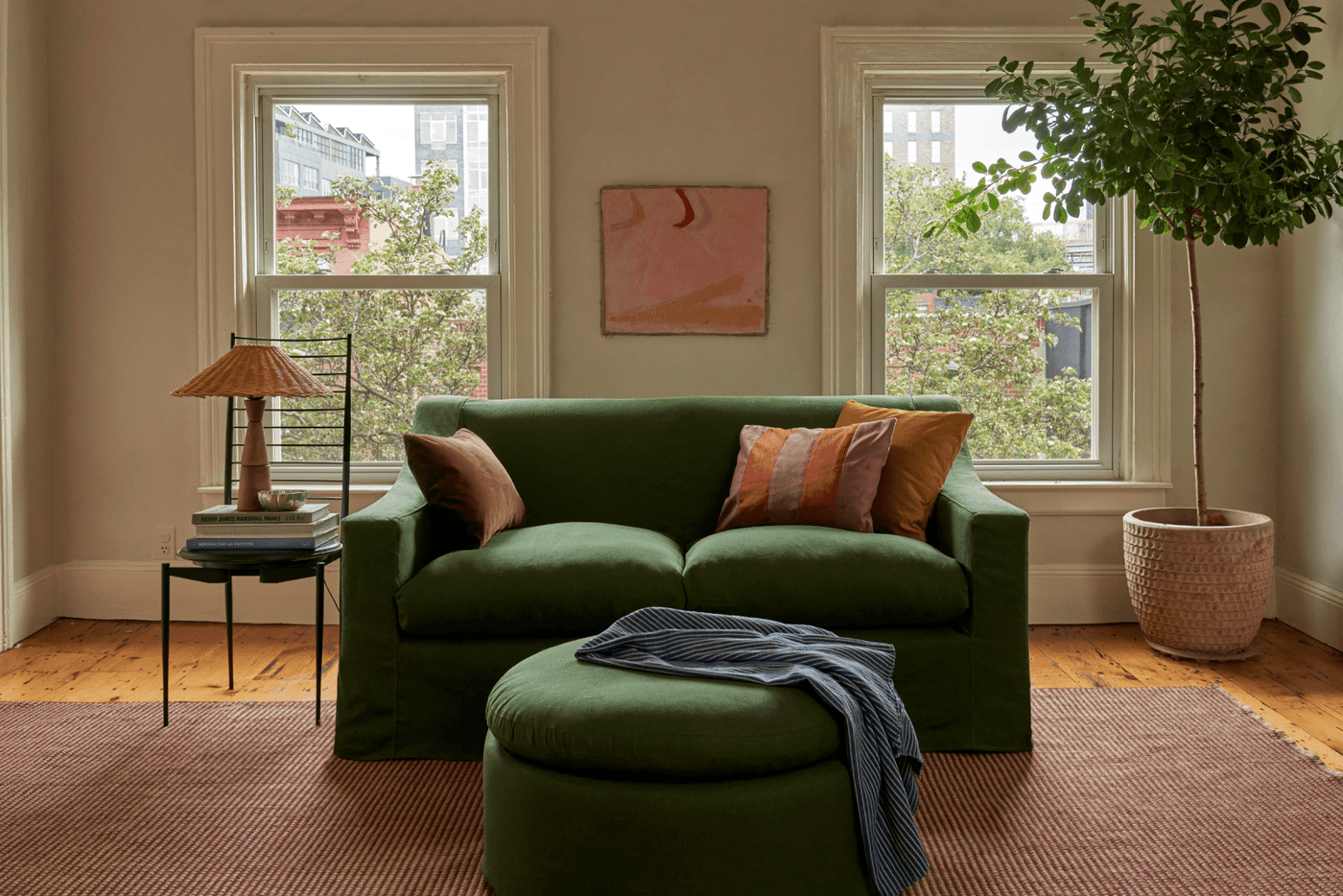 Sabai Design · The Evergreen Ottoman in Recycled Velvet | socius design in Rochester, MN