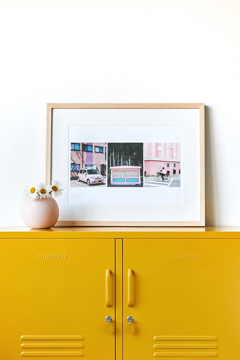 The Lowdown locker in Mustard, lifestyle detail