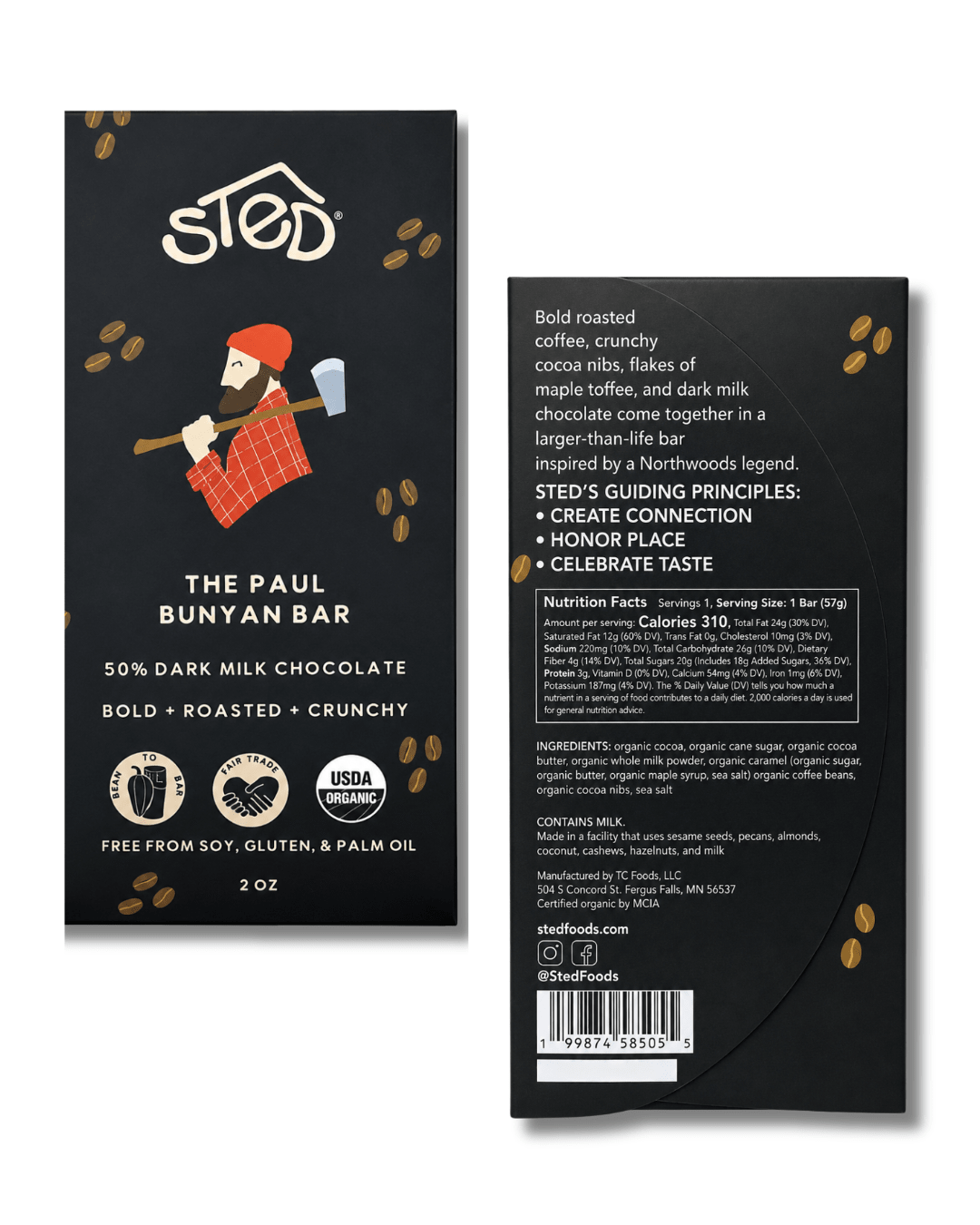 Sted Chocolate · The Paul Bunyan Bar | socius design in Rochester, MN