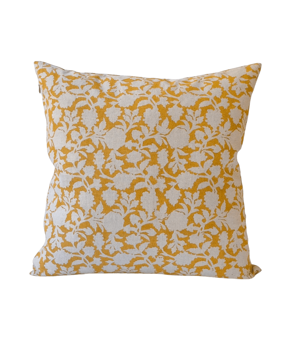 Soil to Studio · Tina Hand Block - printed Linen Pillow | socius design in Rochester, MN