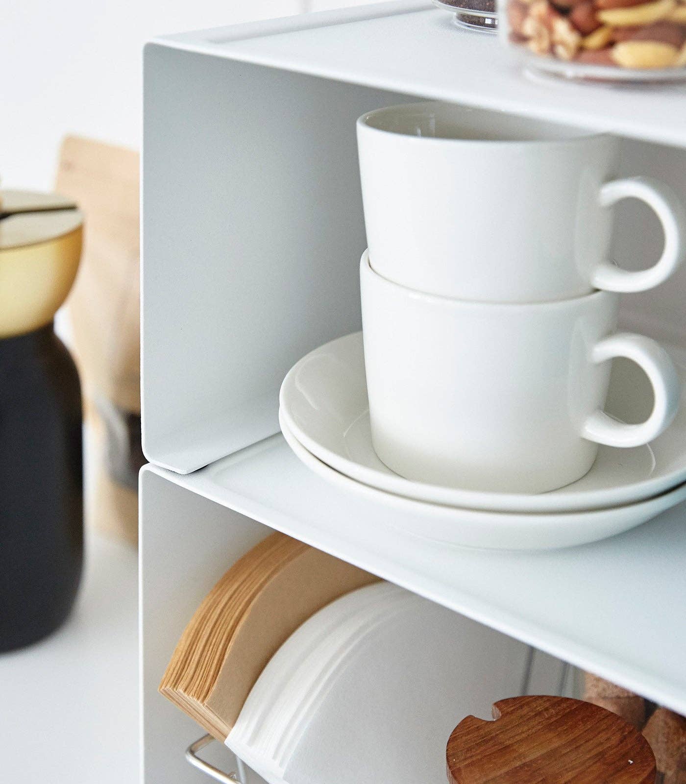 Yamazaki Home · Tower Stackable Countertop Shelf - Steel - Large: White | socius design in Rochester, MN