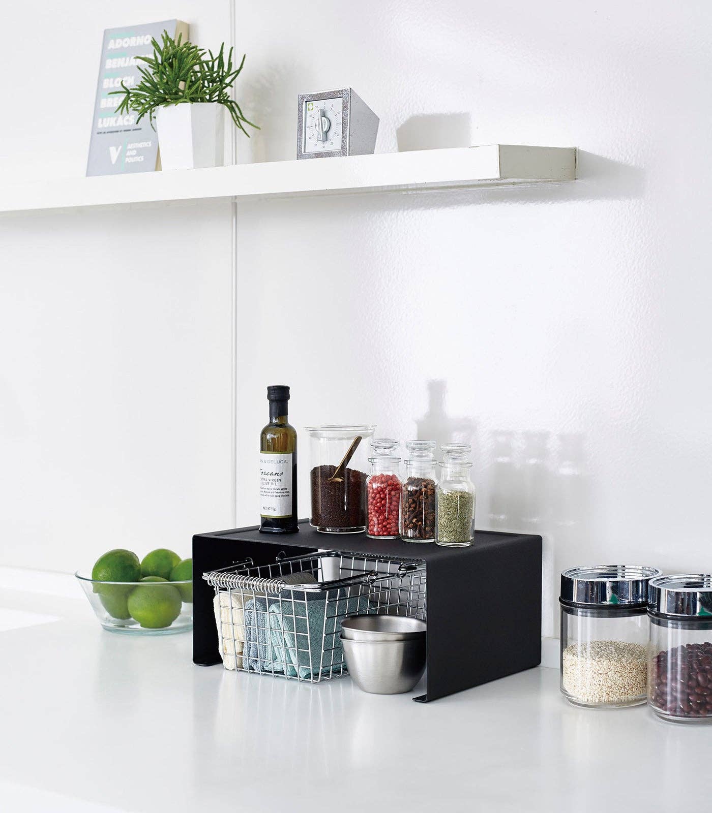 Yamazaki Home · Tower Stackable Countertop Shelf - Steel - Large: White | socius design in Rochester, MN
