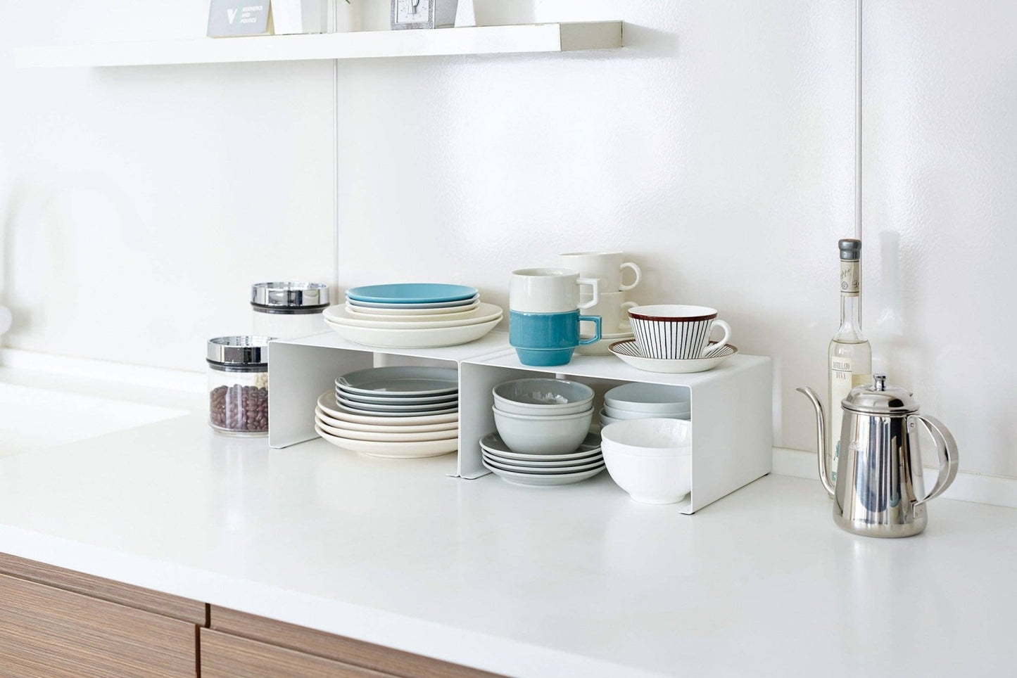 Yamazaki Home · Tower Stackable Countertop Shelf - Steel - Large: White | socius design in Rochester, MN