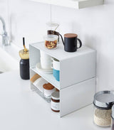 Yamazaki Home · Tower Stackable Countertop Shelf - Steel - Large: White | socius design in Rochester, MN