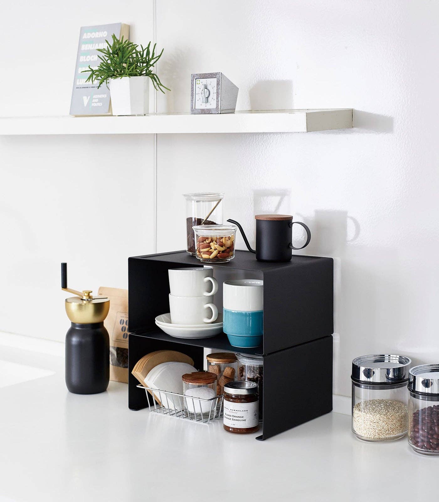 Yamazaki Home · Tower Stackable Countertop Shelf - Steel - Large: White | socius design in Rochester, MN