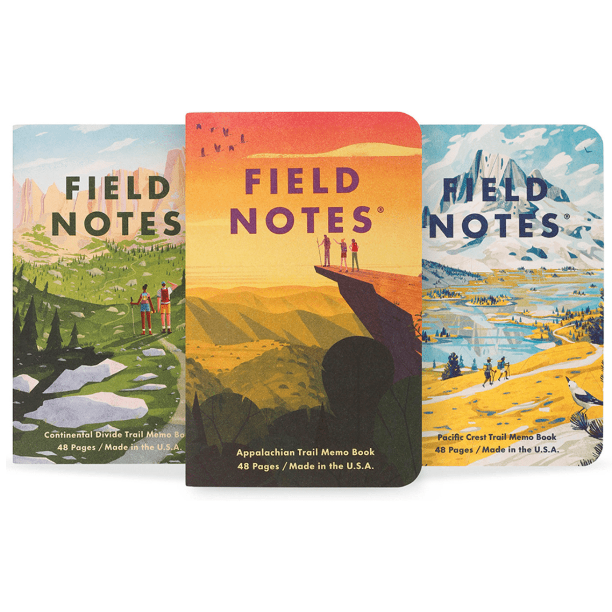 Field Notes Triple Crown of Hiking memo books — Appalachian, Continental Divide and Pacific Crest trails