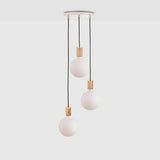 Tala US · Triple Pendant in Oak + Sphere IV - White Canopy | socius design in Rochester, MN