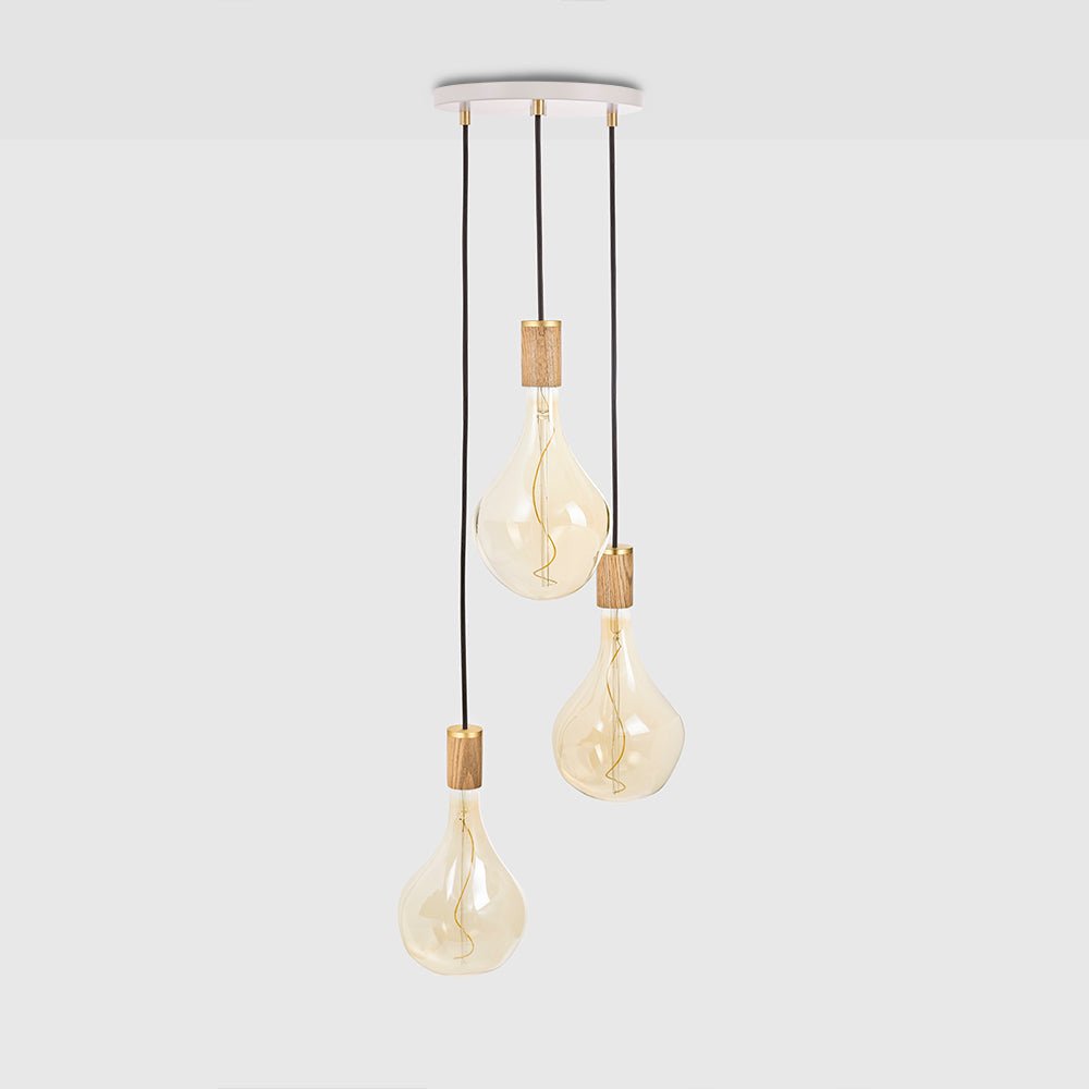 Tala US · Triple Pendant in Oak + Voronoi II - White Canopy | socius design in Rochester, MN