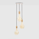 Tala US · Triple Pendant in Oak + Voronoi II - White Canopy | socius design in Rochester, MN