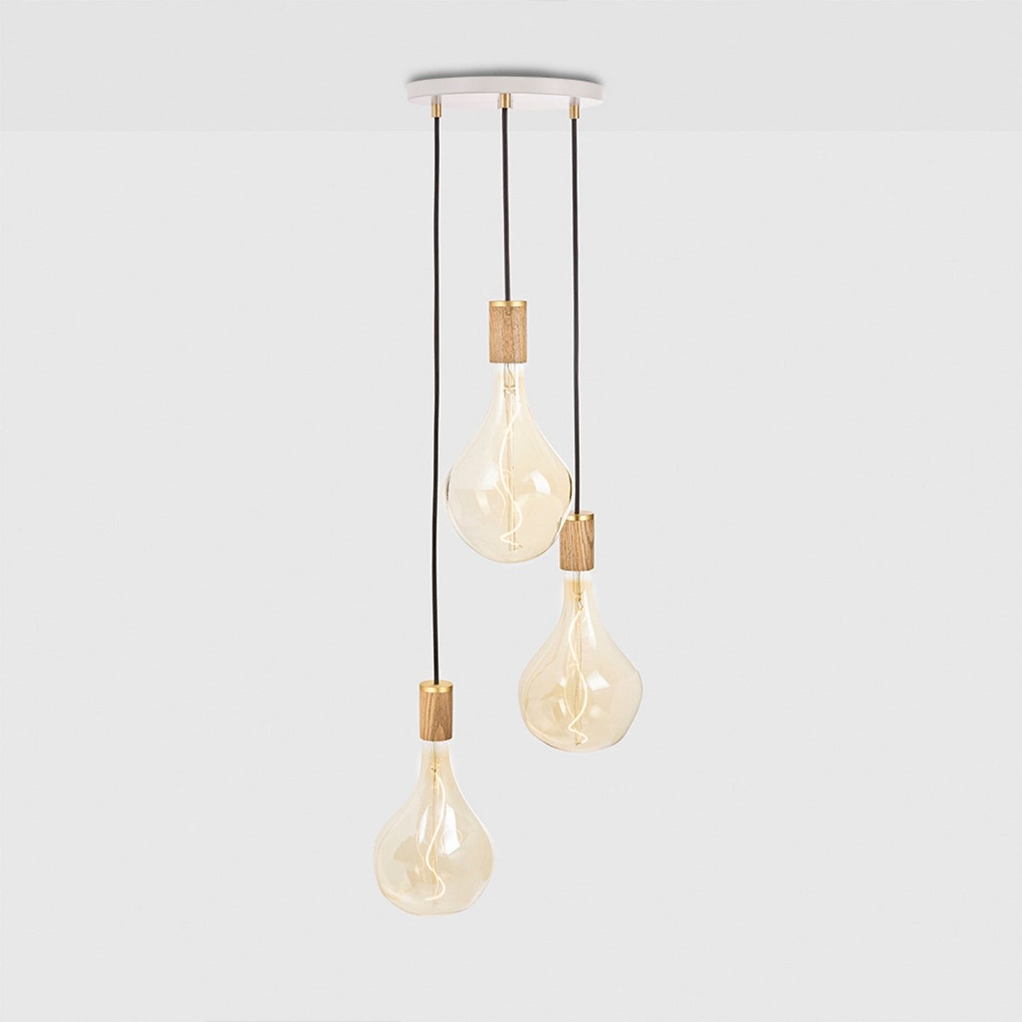 Tala US · Triple Pendant in Oak + Voronoi II - White Canopy | socius design in Rochester, MN