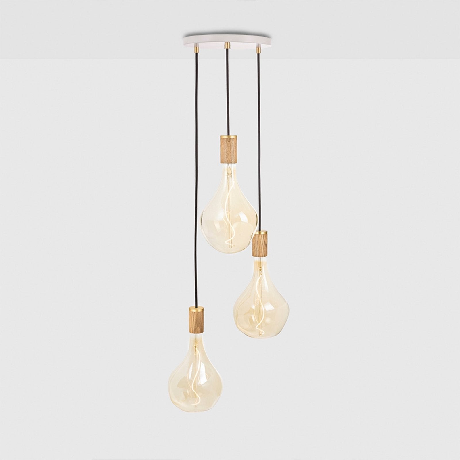 Tala US · Triple Pendant in Oak + Voronoi II - White Canopy | socius design in Rochester, MN
