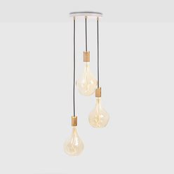 Tala US · Triple Pendant in Oak + Voronoi II - White Canopy | socius design in Rochester, MN
