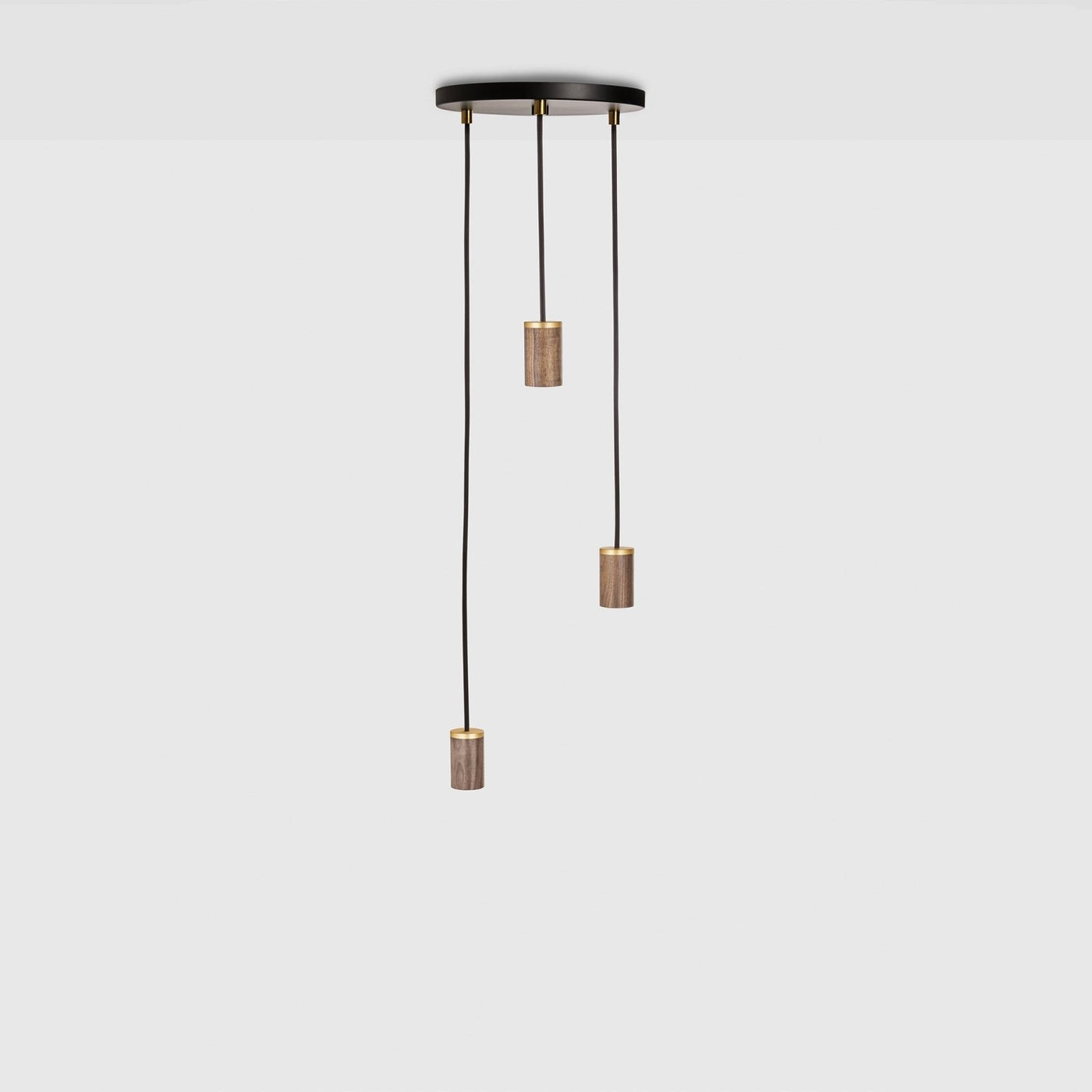 Tala US · Triple Pendant in Walnut - Black Canopy | socius design in Rochester, MN