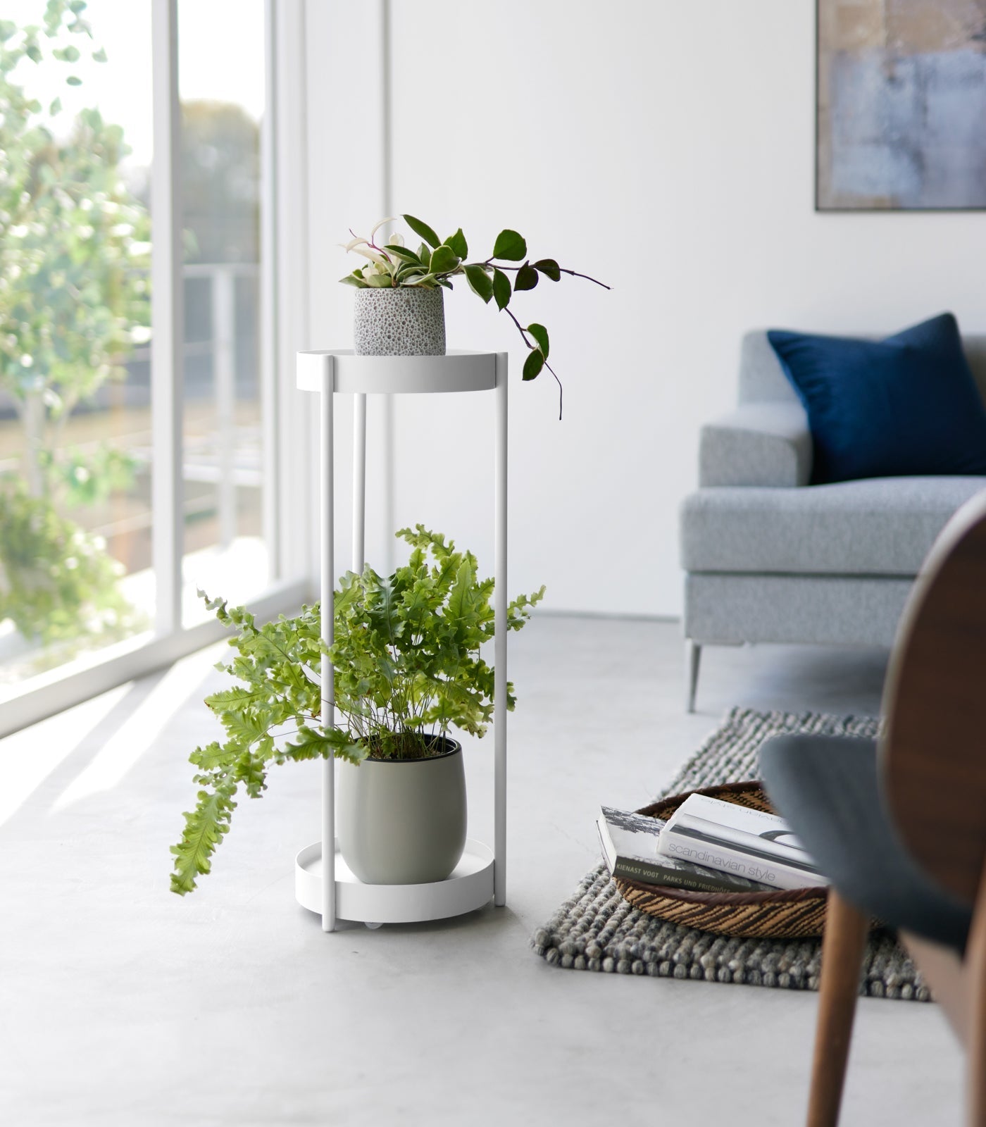 Yamazaki Home · Two - Tier Steel Rolling Plant Stand (28" H) · Yamazaki Home | socius design in Rochester, MN