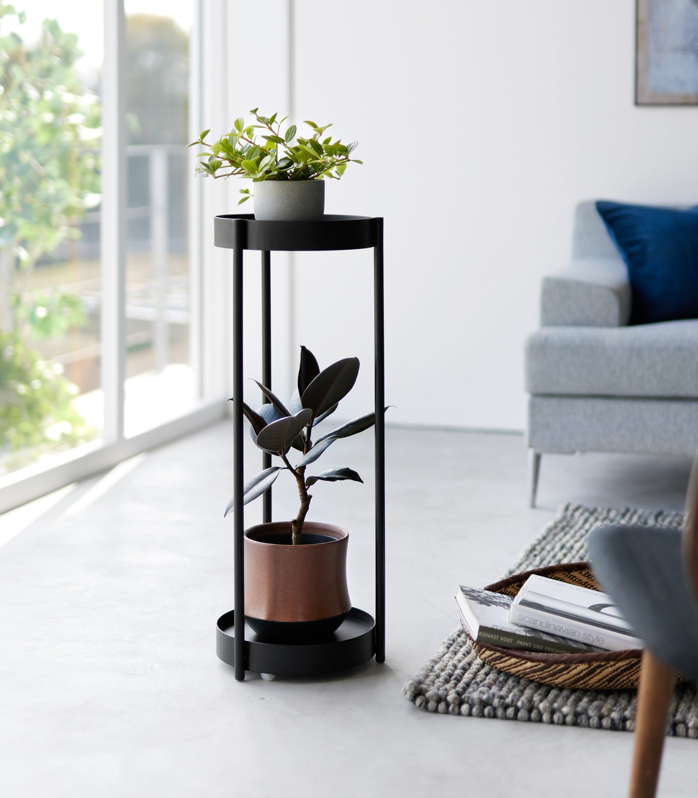 Yamazaki Home · Two - Tier Steel Rolling Plant Stand (28" H) · Yamazaki Home | socius design in Rochester, MN