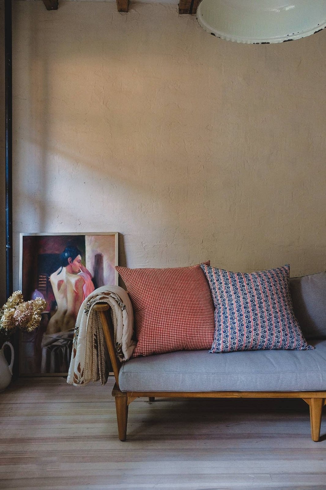 Soil to Studio · Vipin Hand Block - Printed Linen Pillow · Indigo | socius design in Rochester, MN