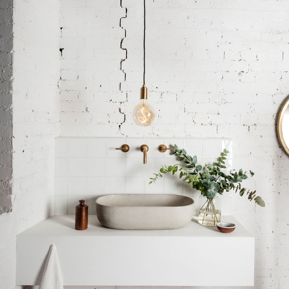 Voronoi I Plug-In Pendant in Brass, socius design