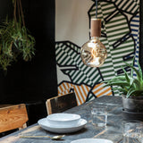 Voronoi I Pendant Light in Walnut