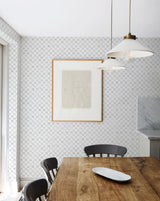 Watercolor Squares in Mist - dining (Mist)