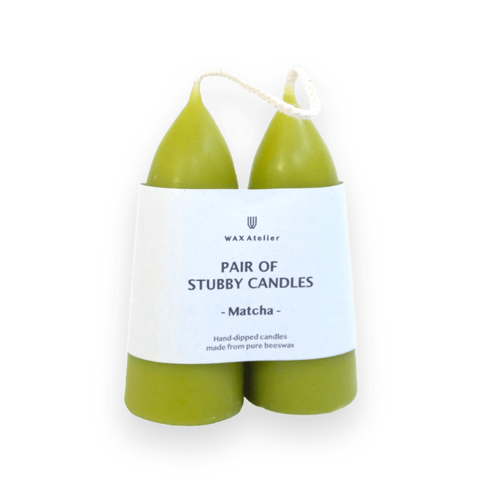 Wax Atelier · Wax Atelier Beeswax Stubby Candles · Matcha | socius design in Rochester, MN