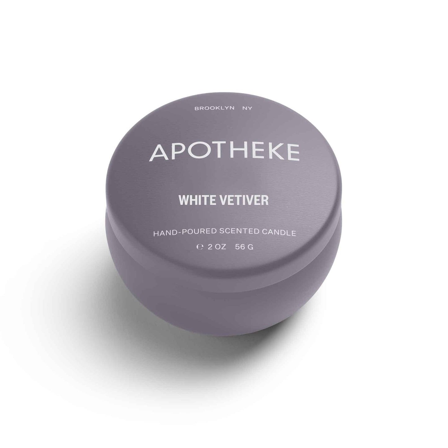 Apotheke · White Vetiver Mini Tin Candle | socius design in Rochester, MN