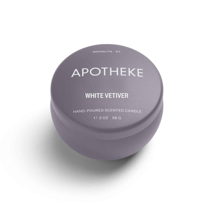 Apotheke · White Vetiver Mini Tin Candle | socius design in Rochester, MN