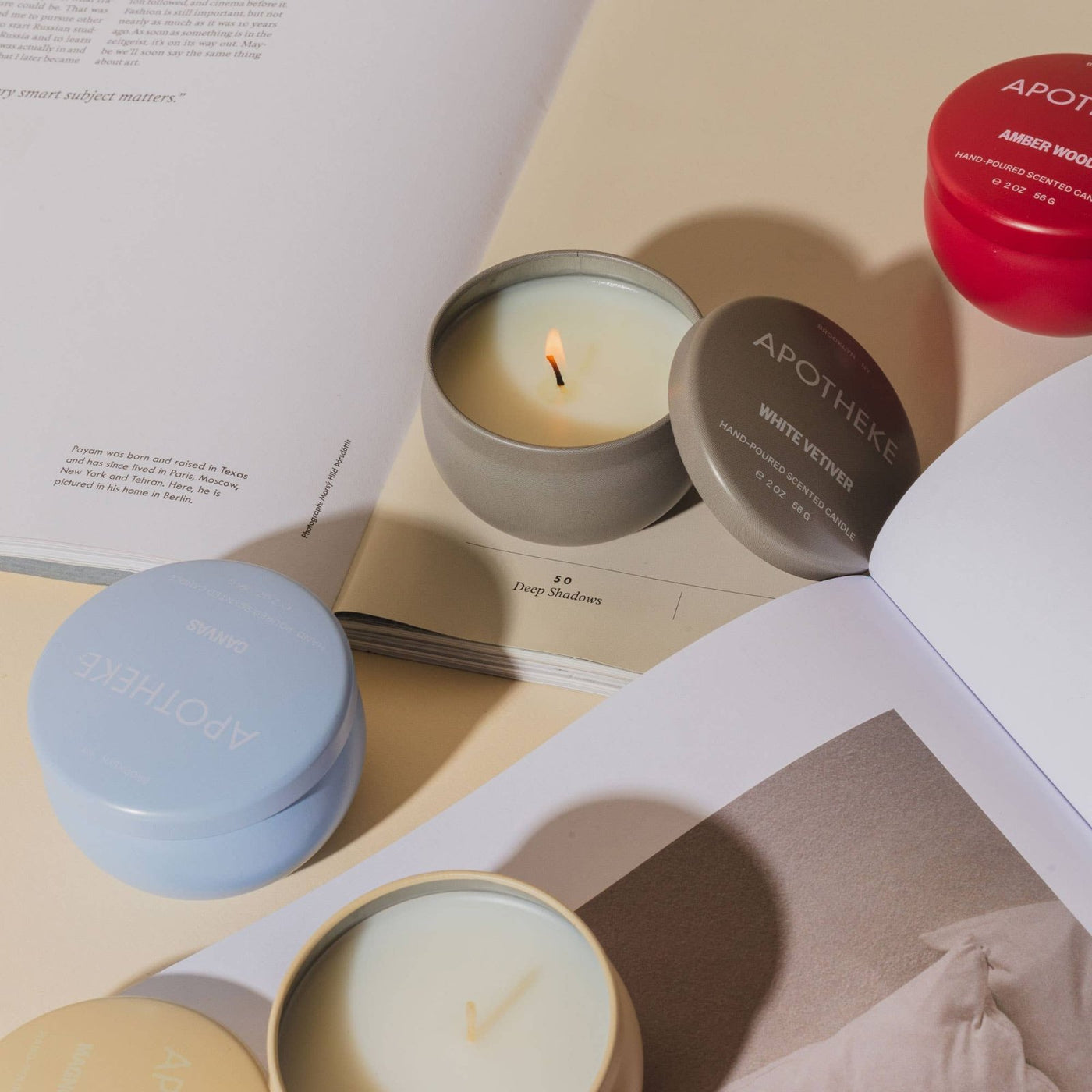 Apotheke · White Vetiver Mini Tin Candle | socius design in Rochester, MN