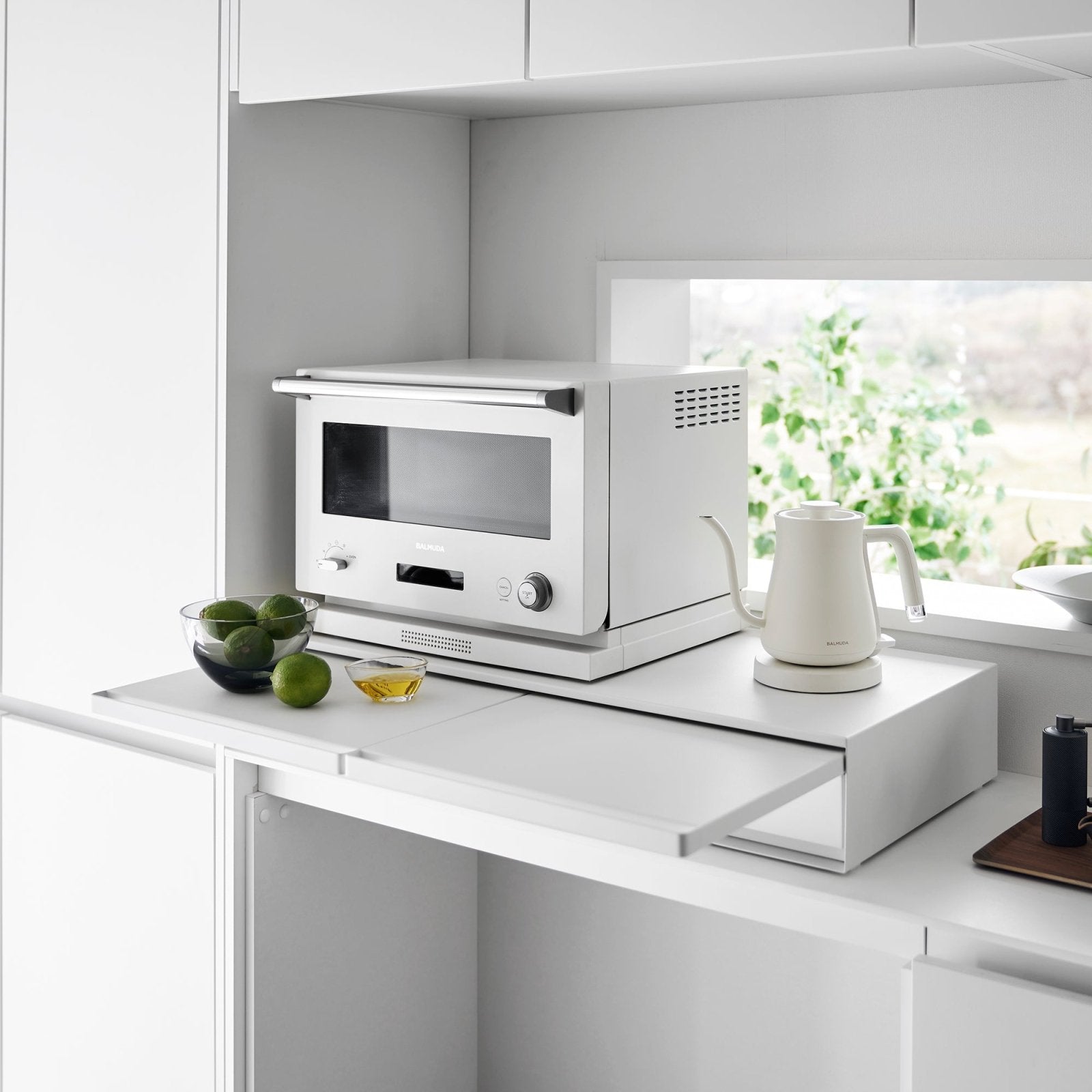 Yamazaki Home · Wide Steel Countertop Drawer with Pull - Out Shelf | socius design in Rochester, MN