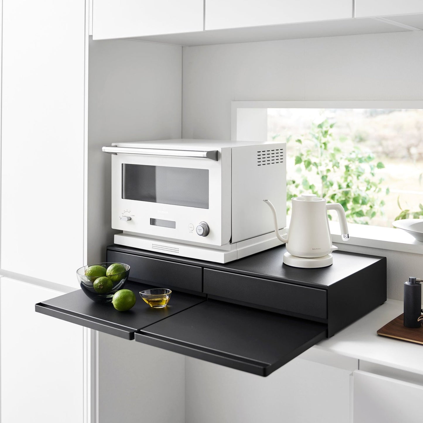 Yamazaki Home · Wide Steel Countertop Drawer with Pull - Out Shelf | socius design in Rochester, MN