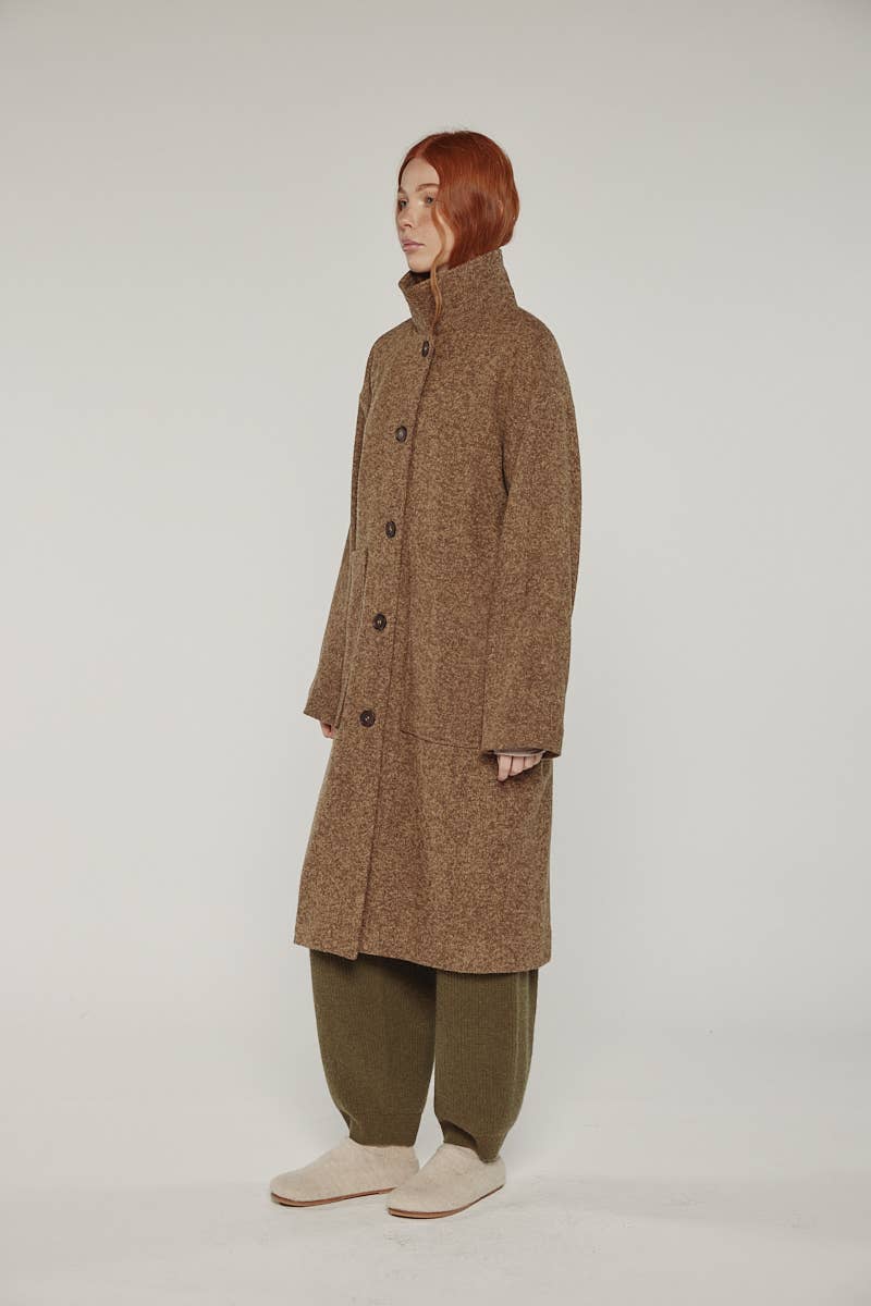 amente · Wool High - Neck Maxi Coat | socius design in Rochester, MN