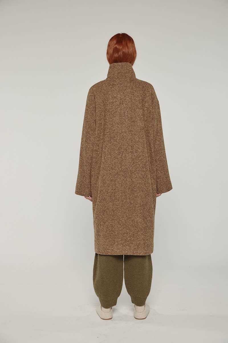 amente · Wool High - Neck Maxi Coat | socius design in Rochester, MN