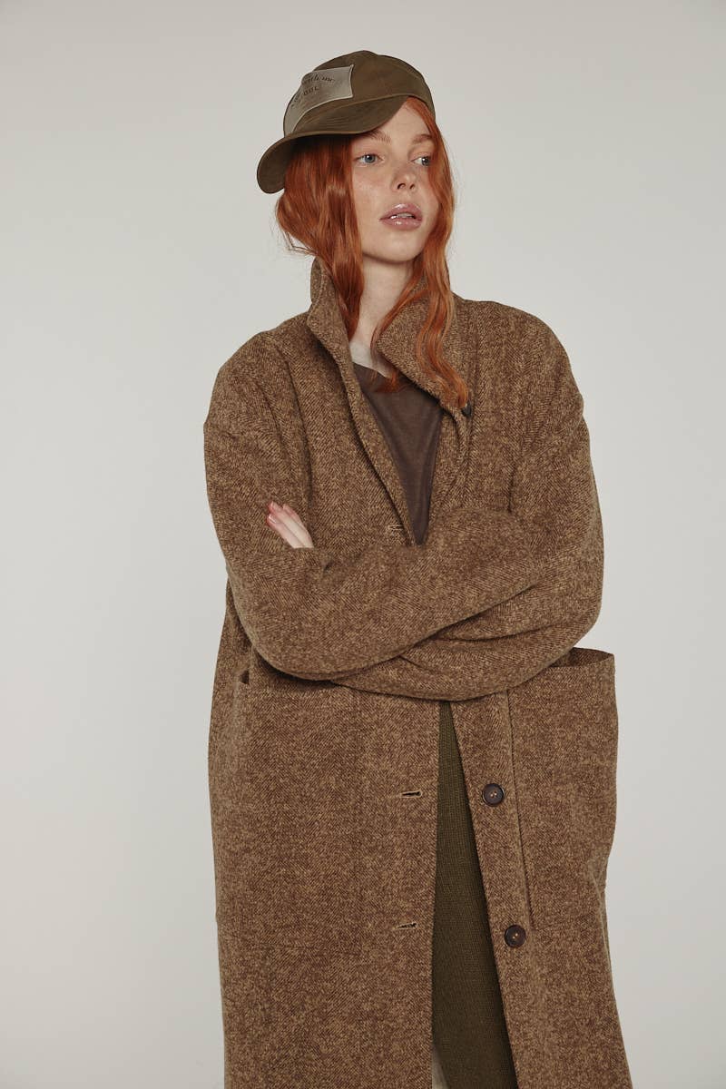 amente · Wool High - Neck Maxi Coat | socius design in Rochester, MN