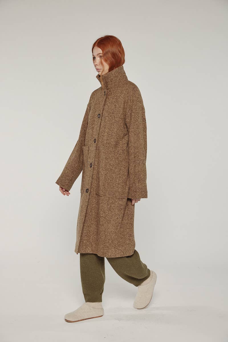 amente · Wool High - Neck Maxi Coat | socius design in Rochester, MN