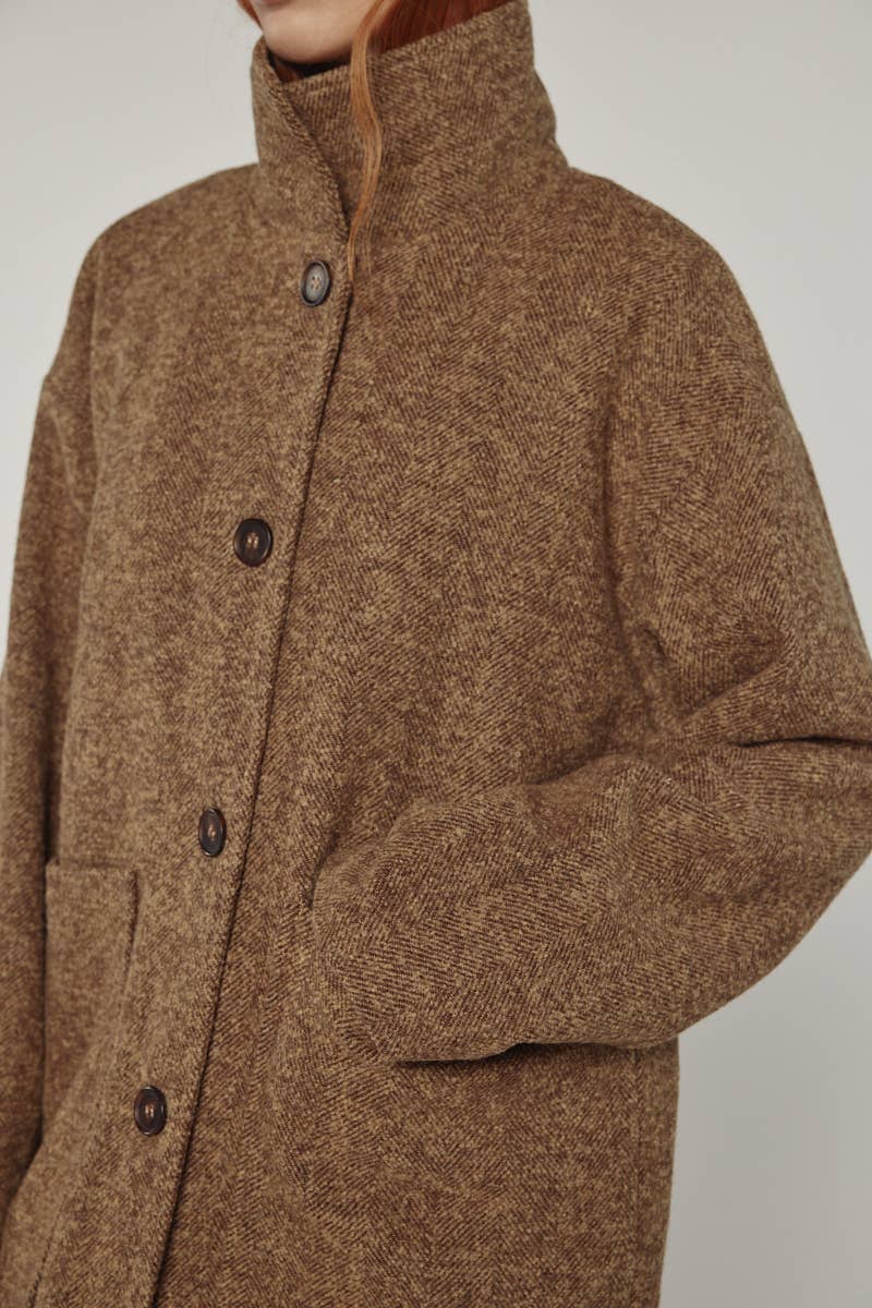 amente · Wool High - Neck Maxi Coat | socius design in Rochester, MN