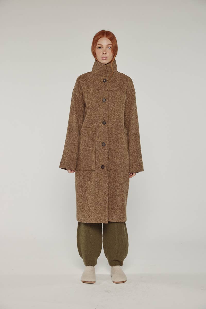 amente · Wool High - Neck Maxi Coat | socius design in Rochester, MN